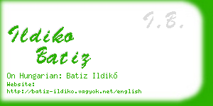 ildiko batiz business card